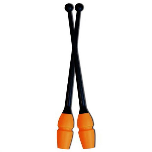 Gimnastikos kuokelės Pastorelli - Bicolor Clubs Masha Junior - 40,5 cm black-orange