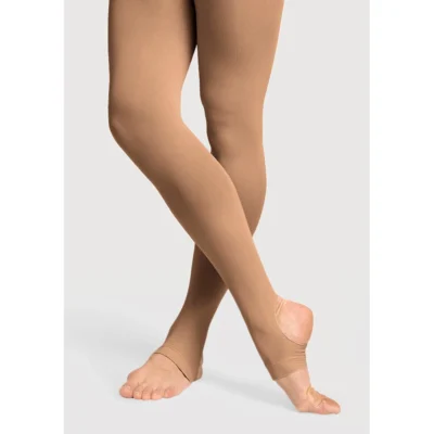 Gimnastikos pėdkelnės mergaitėms Bloch T0984G Girls stirrup tights tan